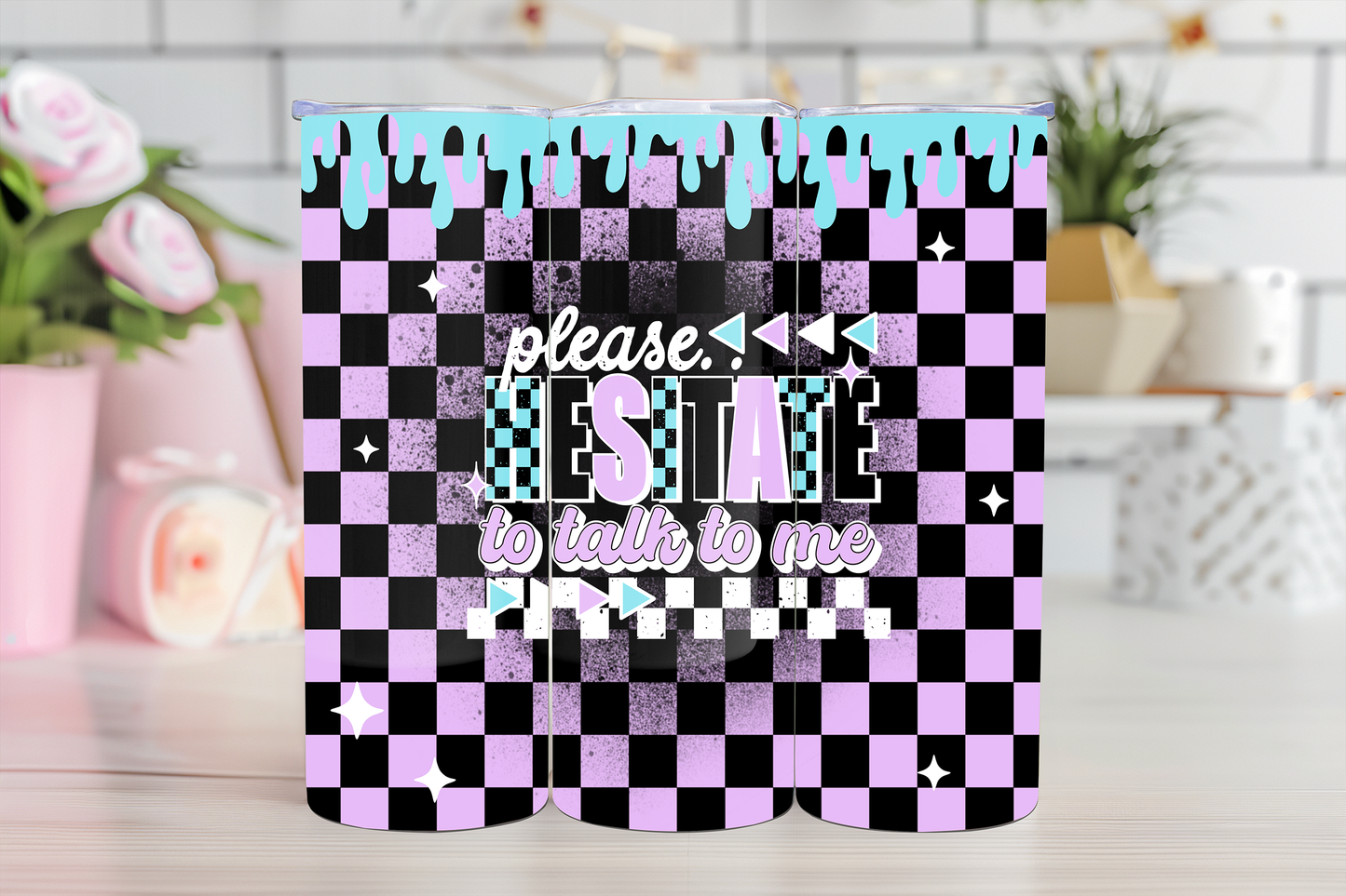 Please Hesitate - Purple - 20oz Sublimation Tumbler