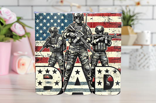 Military Dad - 20oz Sublimation Tumbler