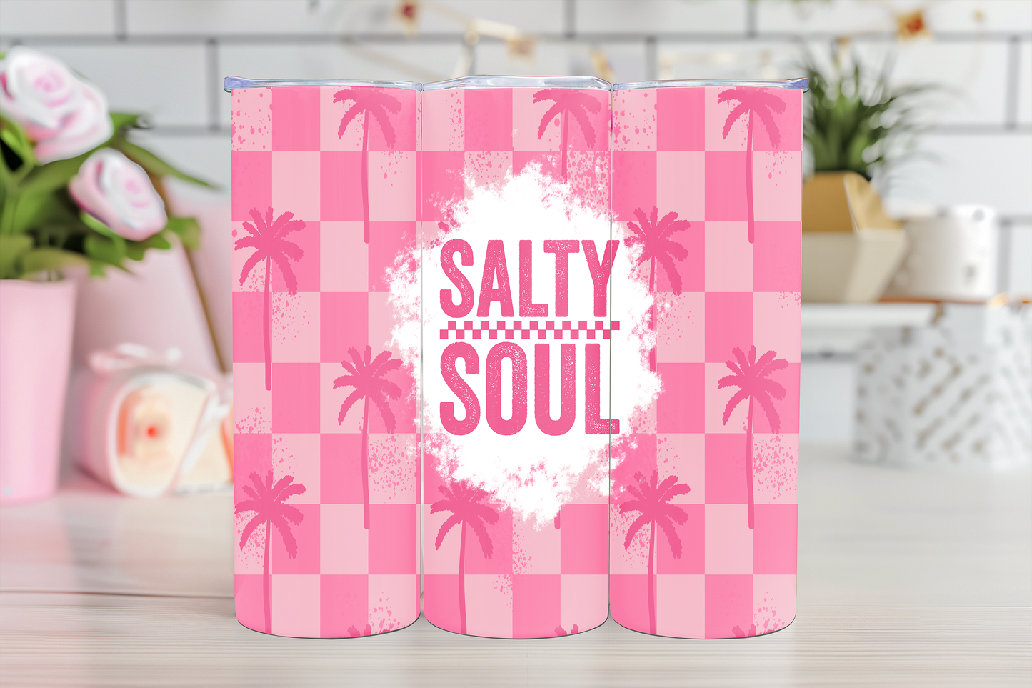 Salty Soul(Pink)- 20oz Sublimation Tumbler